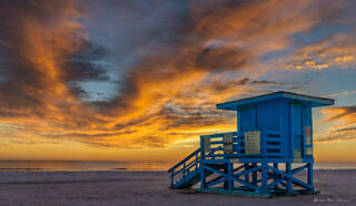 Blue Life Guard Station