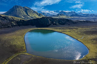 Highland Lake with Mossy Volcano